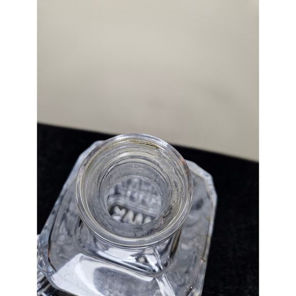 Vintage Clear Crystal Liquor Decanter Diamond Point - Picture 2 of 3